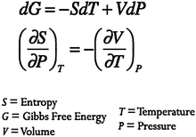 Gibbs Energy and corresponding Maxwell's Relation.