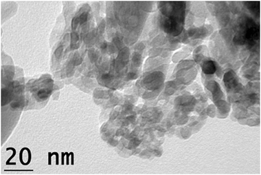 Transmission electron micrograph of as-received TiO2 NPs.