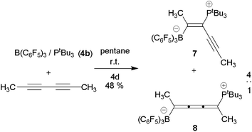 Frustrated Lewis Pair Addition To Conjugated Diynes Formation Of Zwitterionic 1 2 3 Butatriene Derivatives Dalton Transactions Rsc Publishing