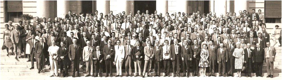 Group photograph taken at the 1967 EUCMOS Congress in Madrid, September, 1967 (personal conference photograph). Hiko Shimanouchi is 5th from the left in the front row; also in the front row is Norman Jones, 7th from the right, next to Magda his wife (they always travelled together).