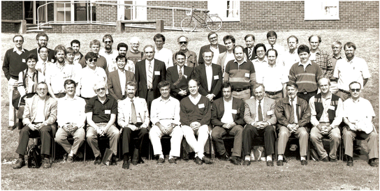 Group picture of the invited speakers from the 1991 ECSBM meeting in York (personal photograph).