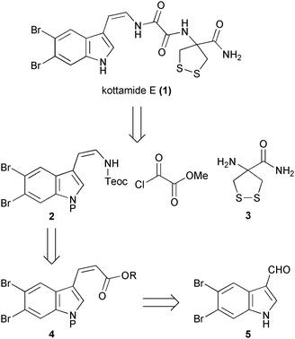 Retrosynthetic analysis of kottamide E.