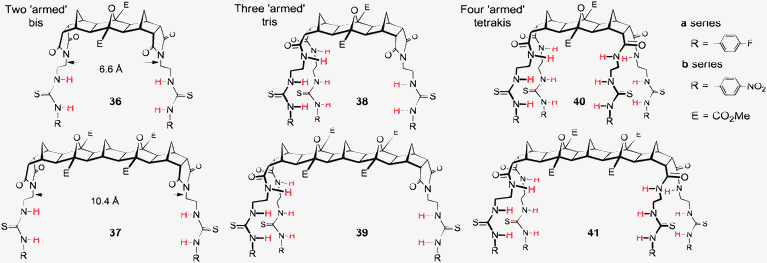 2,3 and 4-armed [3] and [5]polynorbornane hosts 36–41.67–69