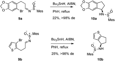 Cyclisation of electron-rich aryl bromides.