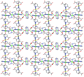 H bonds between the 1D ladder frameworks and [M′(cyclam)]2+.