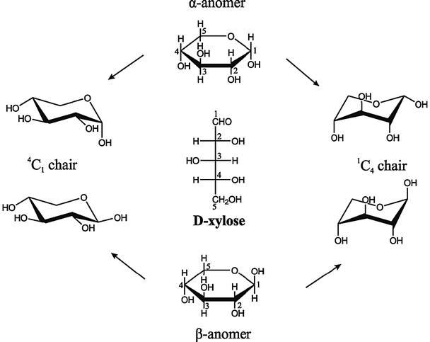 Conformations of d -xylose: the pivotal role of the intramolecular  hydrogen-bonding - Physical Chemistry Chemical Physics (RSC Publishing)  DOI:10.1039/C3CP52345D