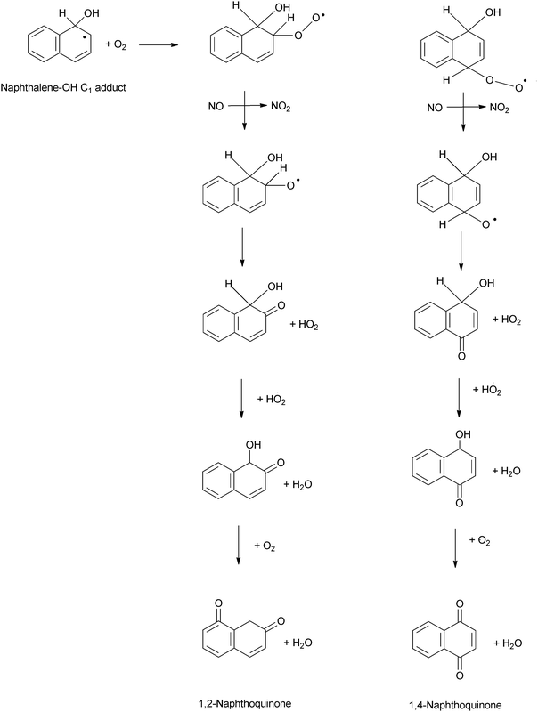 A proposed alternative reaction pathway for the formation of naphthoquinone isomers.183