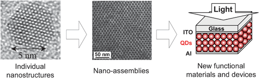 Self-assembly plays an important role in device integration of functional nanomaterials.
