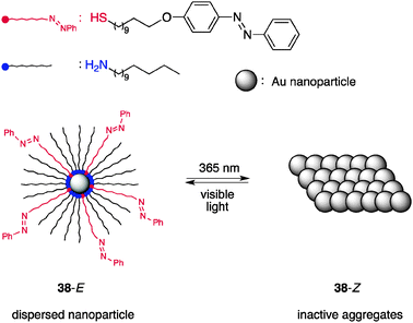 The structure of nanoparticle-based photoswitchable catalyst 38.