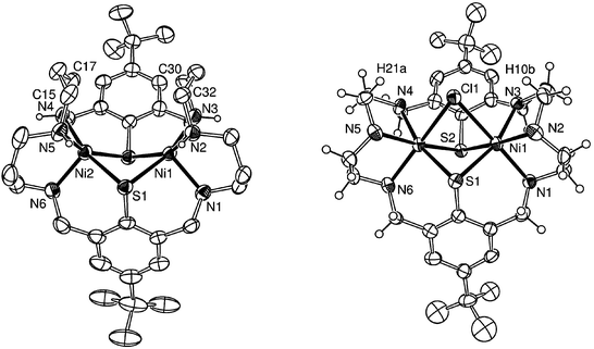 Binuclear nickel complexes with an edge sharing bis square