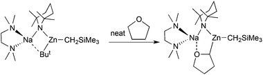 Cleavage and capture of the THF α-anion via the sodium TMP-zincate, [(TMEDA)Na(TMP)Zn(CH2SiMe3)2].