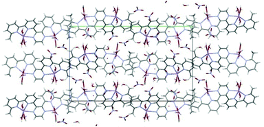 The crystal packing of 1 as seen along the a axis.