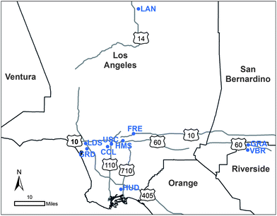 Location of the sampling sites.