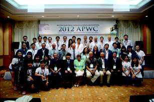 Conference delgates after the closing remarks.
