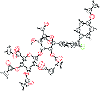 ORTEP representation of the X-ray crystal structure of 33.