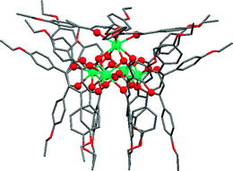 Structure of the pentanuclear cluster with the ethoxy functionalised ligands. The Ho cluster structure is used in this example.