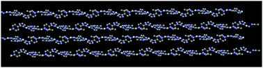 The antiparallel layers of the crystal structure of 3.