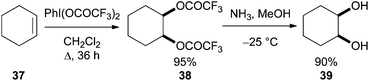 Alkene dihydroxylation using PhI(OCOCF3)2.