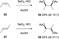 Selenium dioxide mediated syn-diacetoxylation.