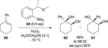 Catalytic asymmetric dihydroxylation using chiral diselenide.