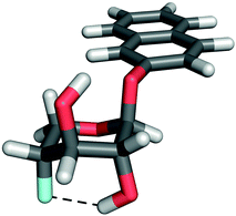 Compound 4 with the observed F4⋯HO2 hydrogen bond displayed.