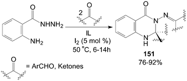 Synthesis of quinazolin-4-(1H)-one derivatives from carbonyl compounds.