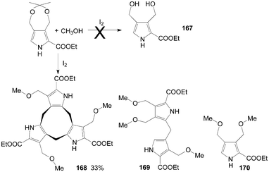Synthesis of cyclononatripyrrole from pyrroles.