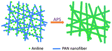 Schematic illustration of PAN/PANI nanofiber preparation.