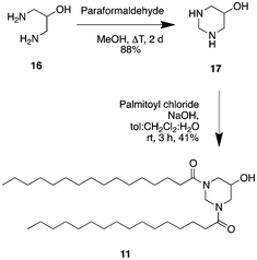 Synthesis of cyclo-Pad–OH–Pad (11).