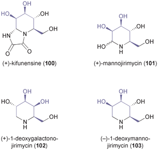 Examples of iminocyclitol alkaloids prepared from TDO-derived arene cis-dihydrodiols.