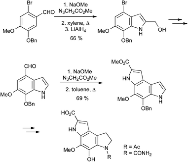 Synthesis of the pyrroloindole phosphodiesterase inhibitors PDE-I and PDE-II.