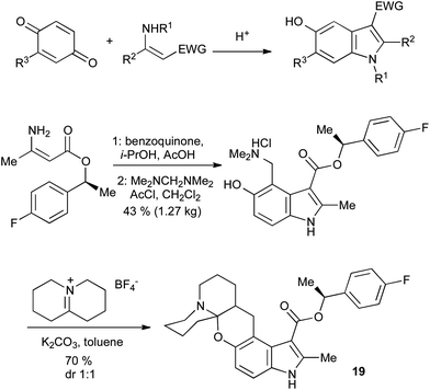 The Nenitzescu indole synthesis and its application.
