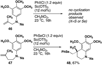 Monocyclization reactions of methallyl- and homomethallyl-substrates.