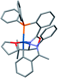 Crystal structure of 5 (PF6 counterion omitted for clarity).