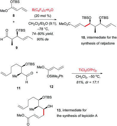 The vinylogous Mukaiyama aldol reaction (VMAR) in natural product synthesis  - Natural Product Reports (RSC Publishing) DOI:10.1039/C3NP70102F