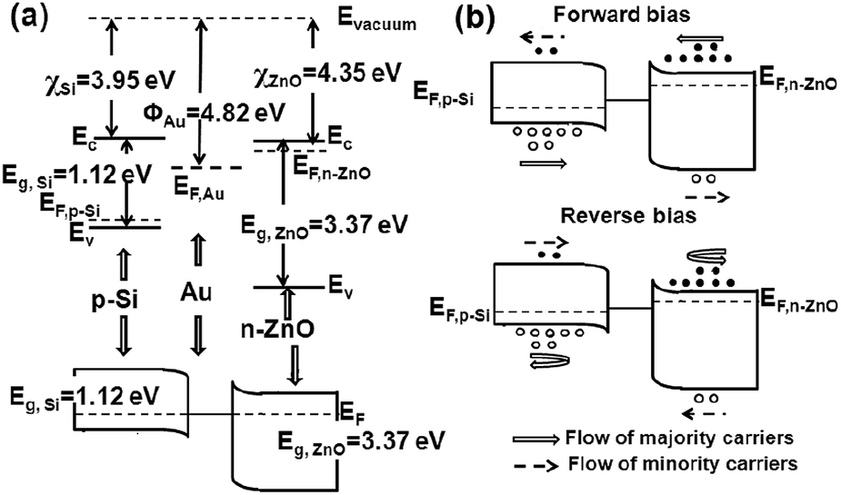 Tunable Charge Transport Through N Zno Nanorods On Au Coated Macroporous P Si Journal Of Materials Chemistry C Rsc Publishing