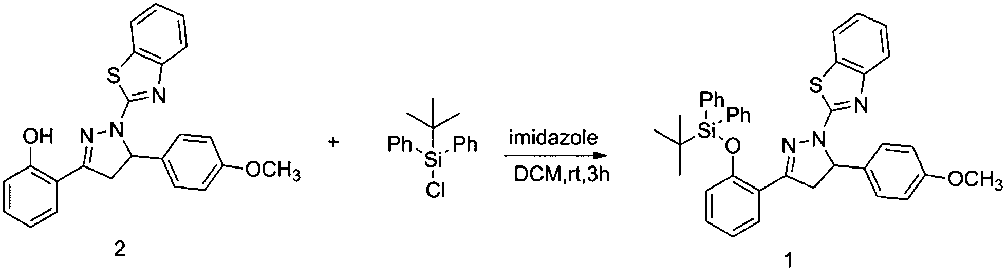 A novel pyrazoline-based fluorescent probe for detecting fluoride 
