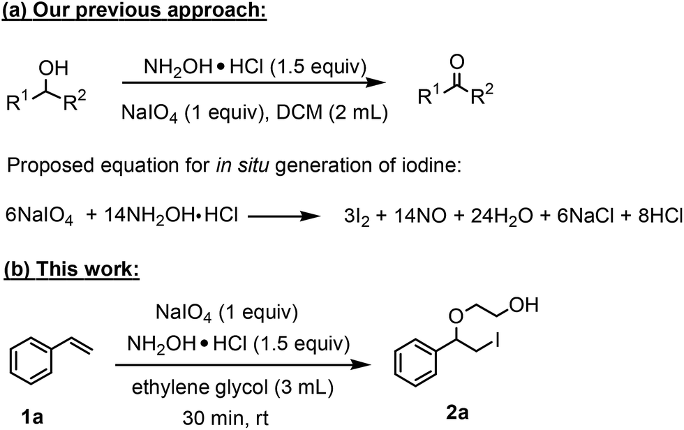 Combination of NH 2 OH HCl and NaIO 4 an effective reagent for