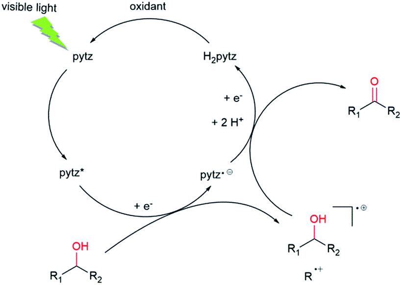 Metal free visible light driven oxidation of alcohols to carbonyl  derivatives using 3,6-di(pyridin-2-yl)-1,2,4,5-tetrazine (pytz) as catalyst  - RSC Advances (RSC Publishing) DOI:10.1039/C5RA18151H