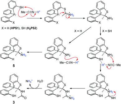 Thioiminium And Thiaphospholanium Derived From Acetonitrile Via Nickel Ii 2 Mercaptophenyl Phosphine Complexation Dalton Transactions Rsc Publishing