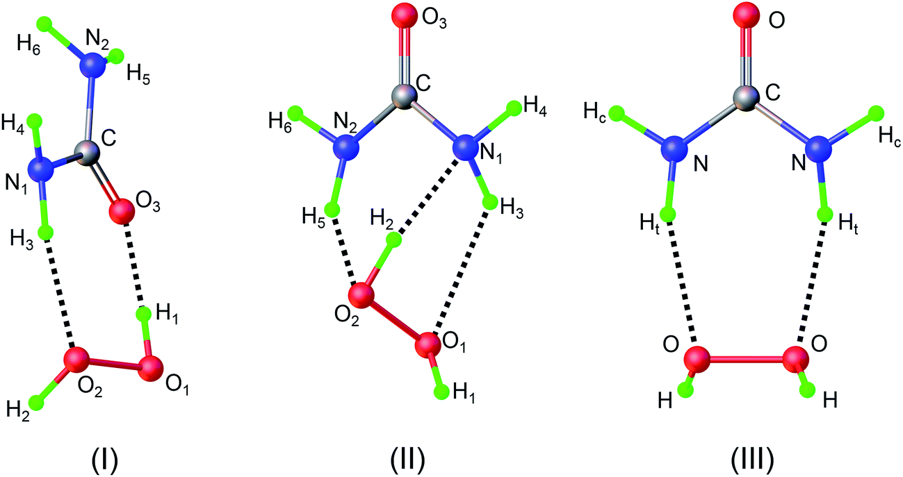 The Applicability Of The Dimeric Heterosynthon Concept To Molecules With Equivalent Binding Sites A Dft Study Of Crystalline Urea H2o2 Rsc Advances Rsc Publishing