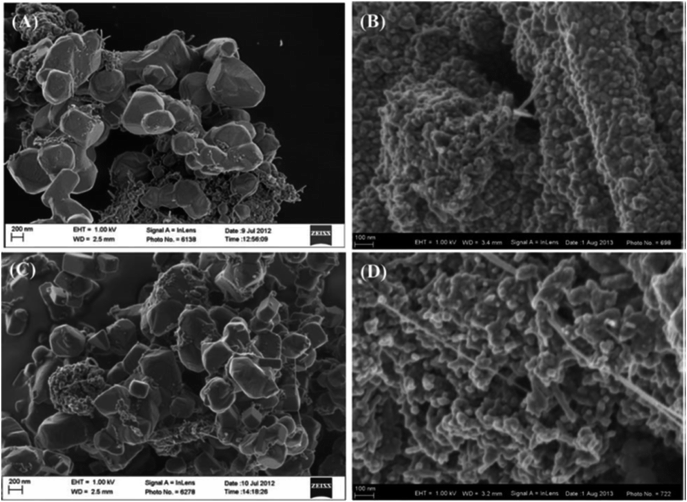 Nanostructured platinum-free electrocatalysts in alkaline direct 