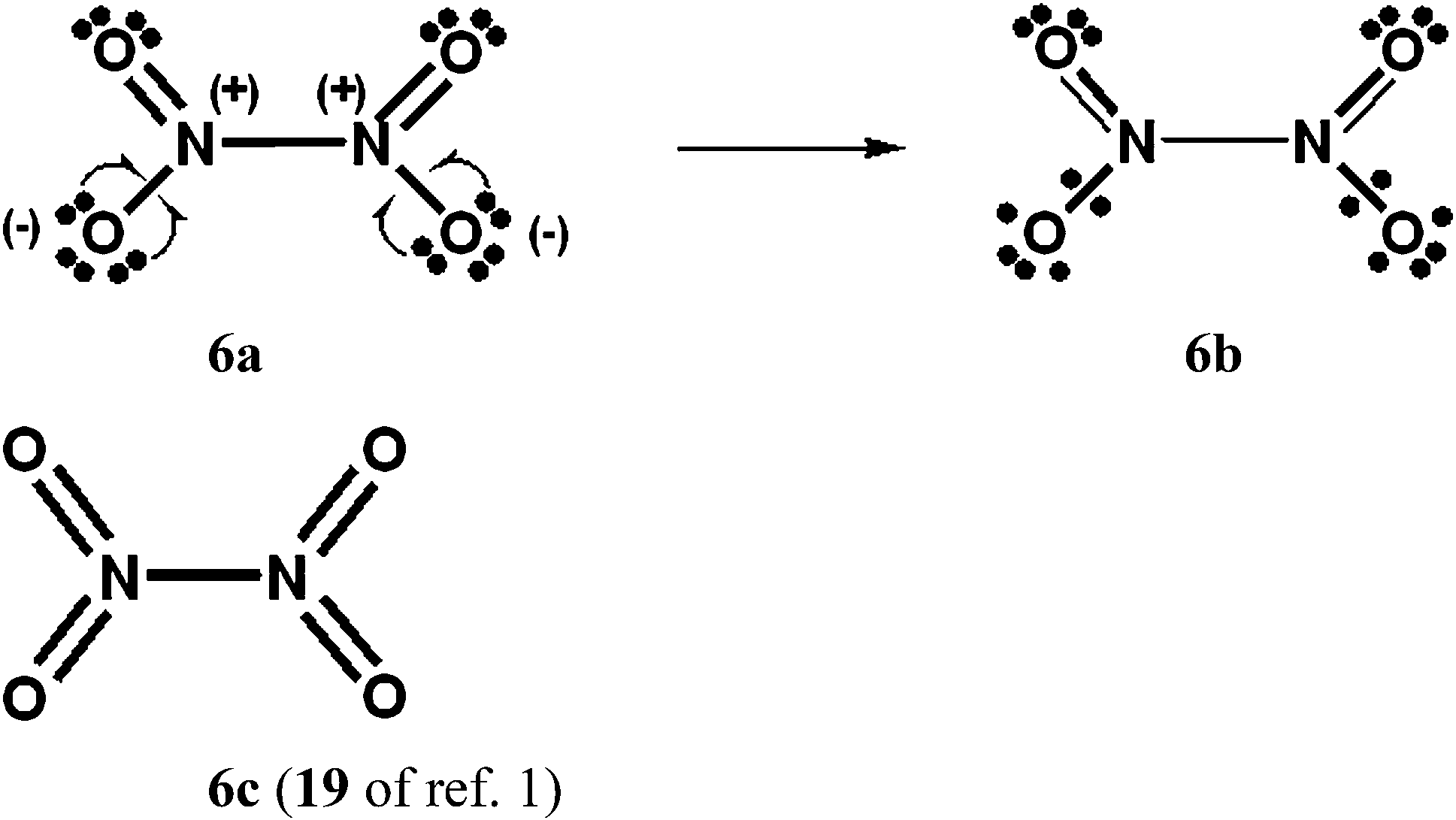 Increased-valence structures for SO42-, NO3- and N2O4.
