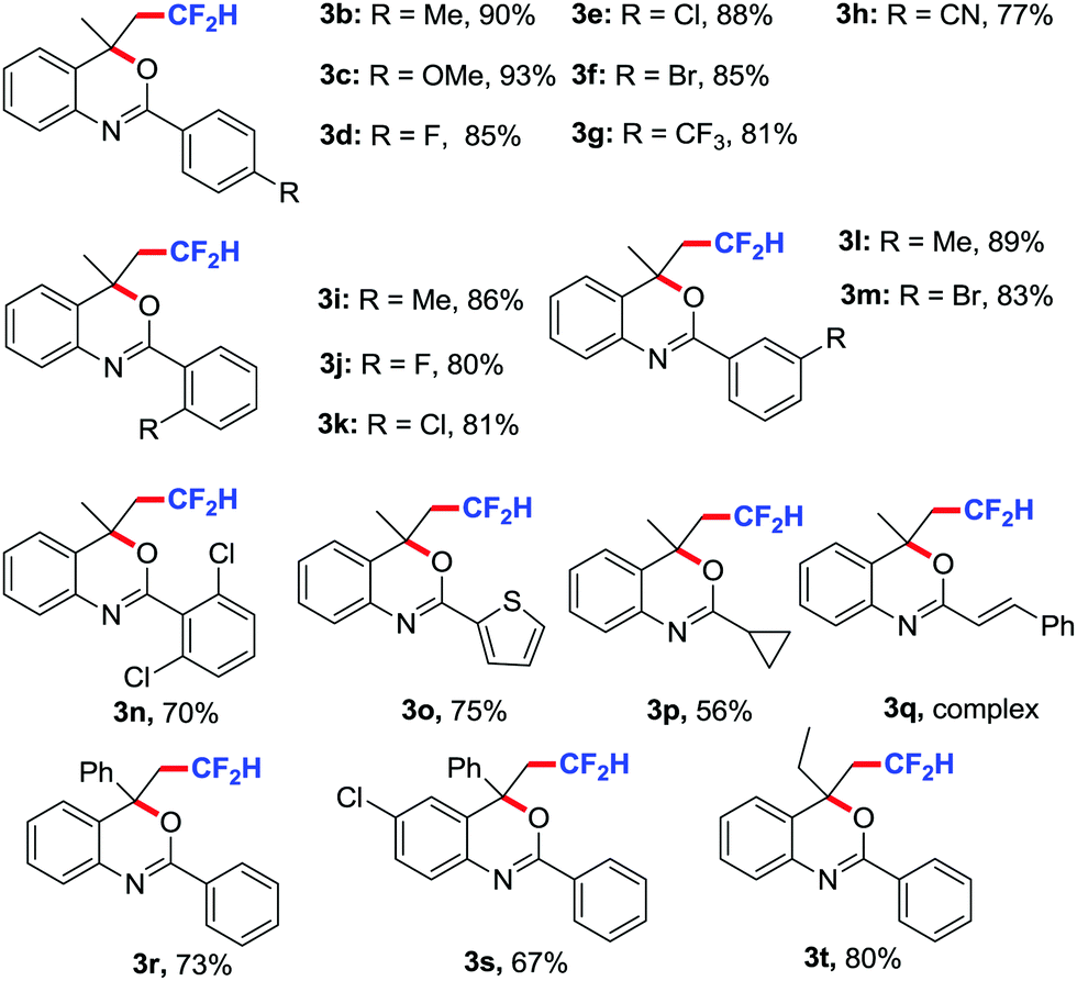 Visible Light Mediated Radical Oxydifluoromethylation Of Olefinic Amides For The Synthesis Of Cf2h Containing Heterocycles Chemical Communications Rsc Publishing