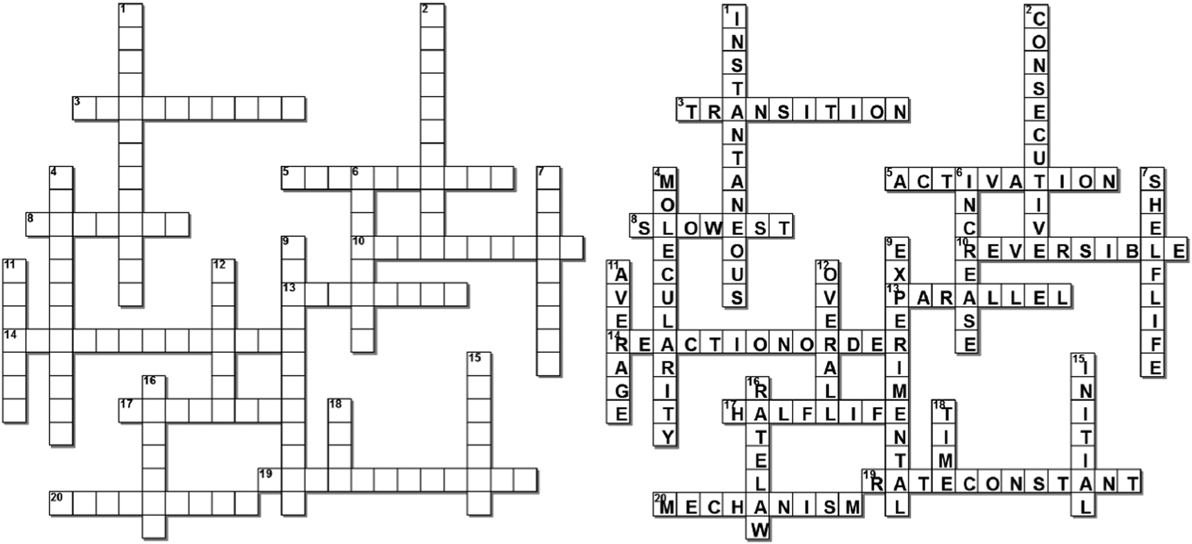 Crossword puzzles for chemistry education: learning goals beyond
