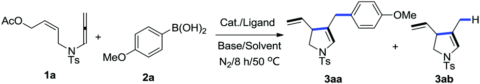 Palladium-catalyzed cascade metallo-ene/Suzuki coupling reaction 