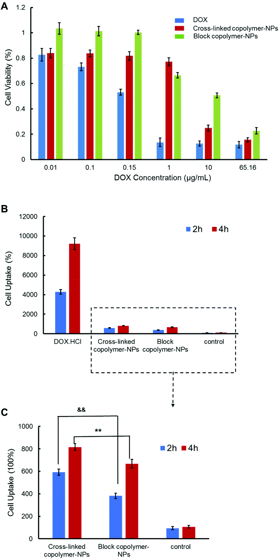 Dual-sensitive and biodegradable core-crosslinked HPMA