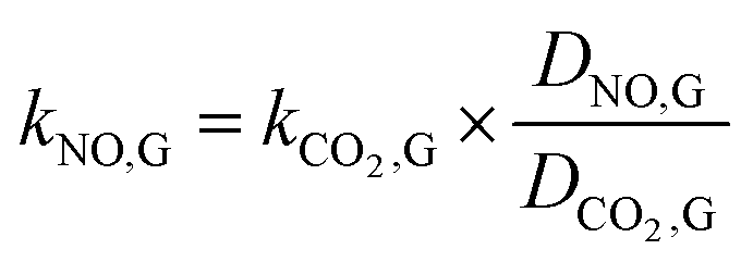 An investigation of mass transfer-reaction kinetics of NO 