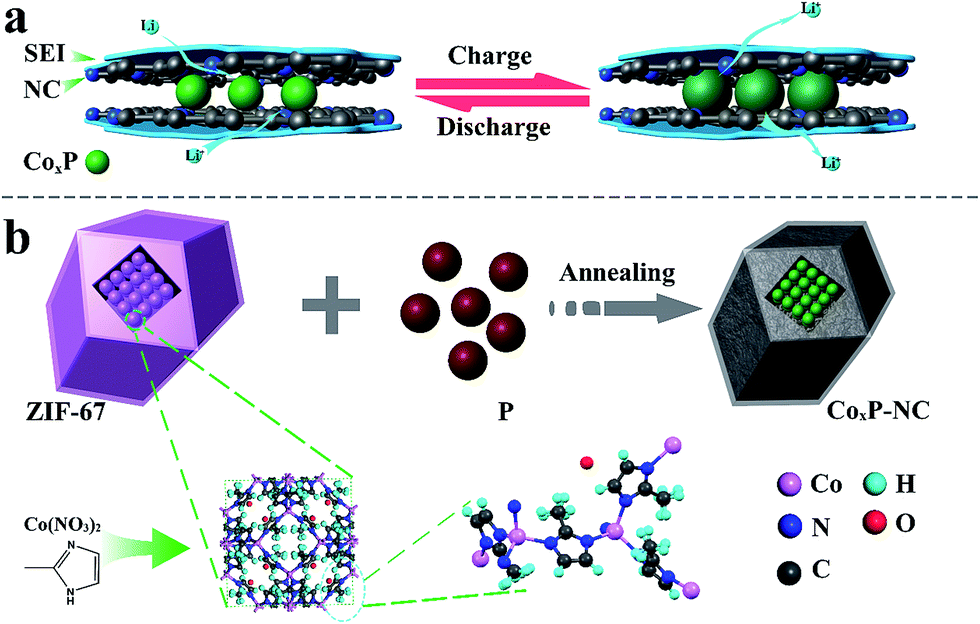 A MOF-derived self-template strategy toward cobalt phosphide