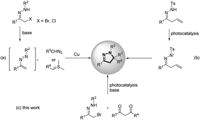 Photocatalytic Radical Cyclization Of A Halo Hydrazones With B Ketocarbonyls Facile Access To Substituted Dihydropyrazoles Chemical Communications Rsc Publishing